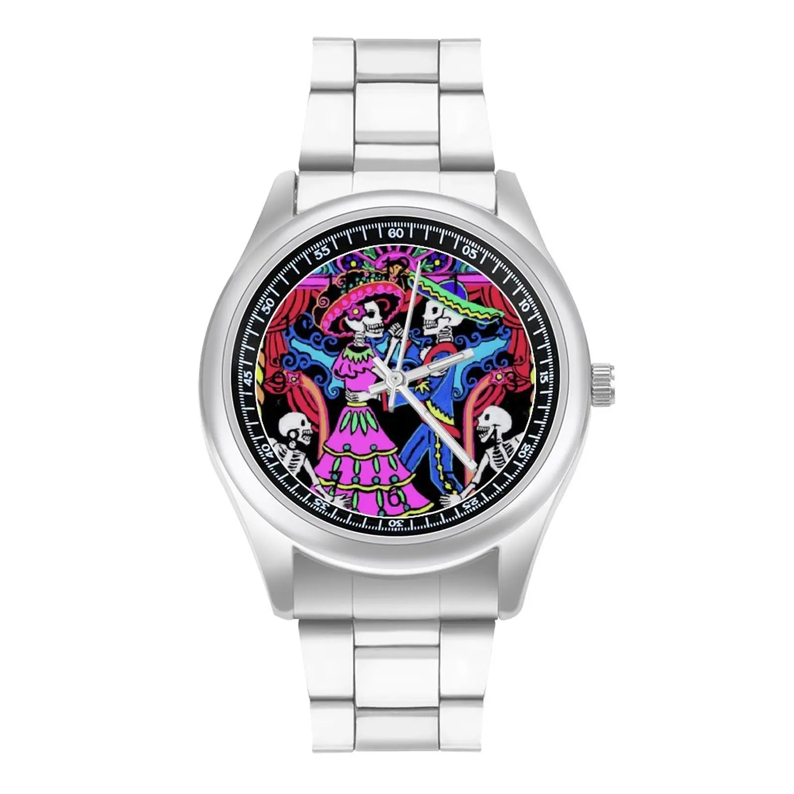 Gothic Fitness Armbanduhr mit Totenkopf Design für Damen – Bild 18