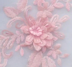 Gothic 3D Pailletten-Spitze mit Blumenstickerei – Schwarz Rot – Bild 29