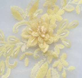 Gothic 3D Pailletten-Spitze mit Blumenstickerei – Schwarz Rot – Bild 18