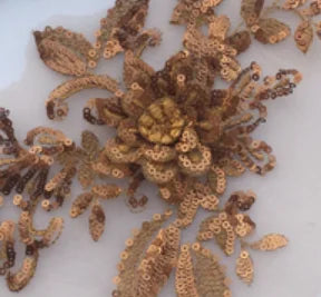 Gothic 3D Pailletten-Spitze mit Blumenstickerei – Schwarz Rot – Bild 30