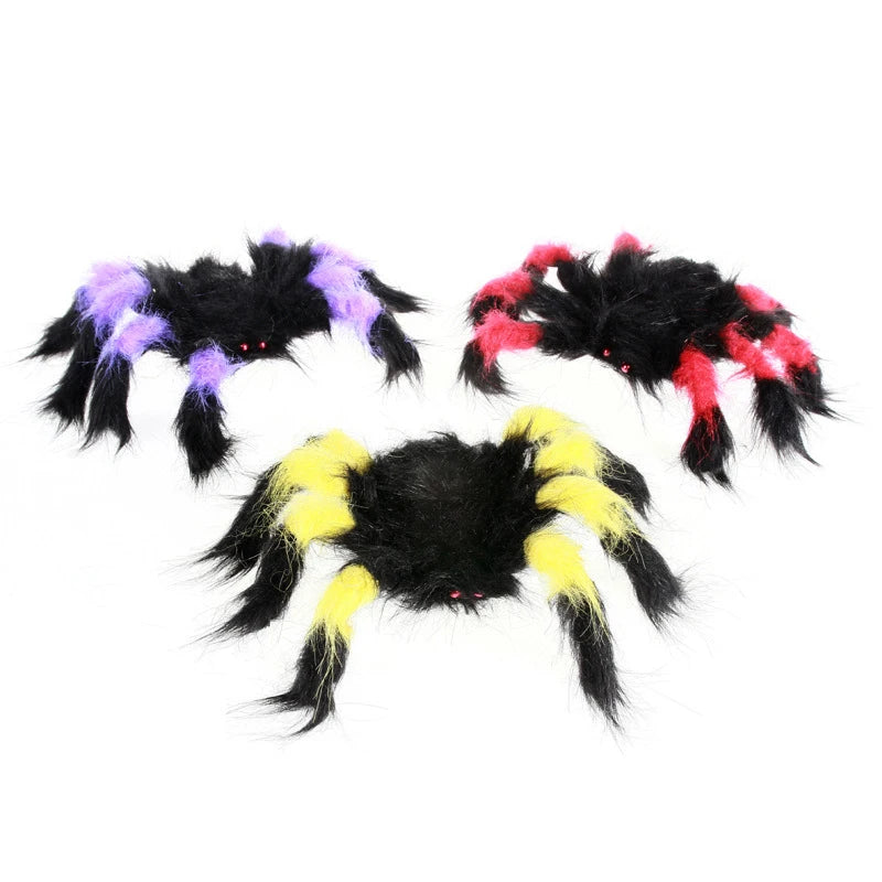 Riesige Gothic Spinne Plüsch Deko für Halloween Spaß – Bild 3