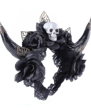 Gothic Daemonen Haarreif Mit Hoernern Fuer Halloween Party Black Synthetic Unisex