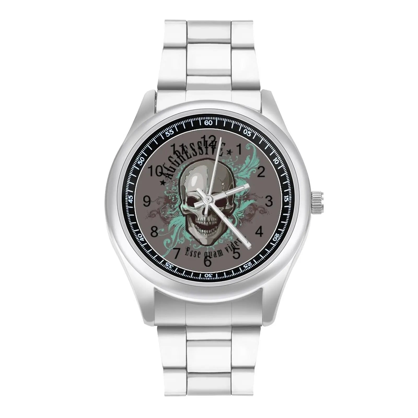 Gothic Fitness Armbanduhr mit Totenkopf Design für Damen – Bild 10