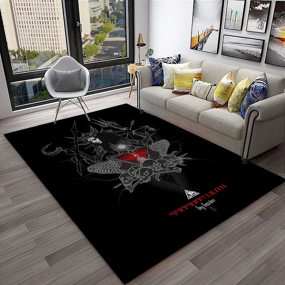 Gothic Horror Teppich mit Ouija-Design für Wohnzimmer – Bild 20