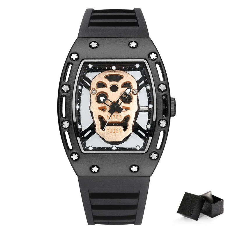 Gothic Herren Uhr mit Totenkopf Design – Wasserdicht Quartz – Bild 7