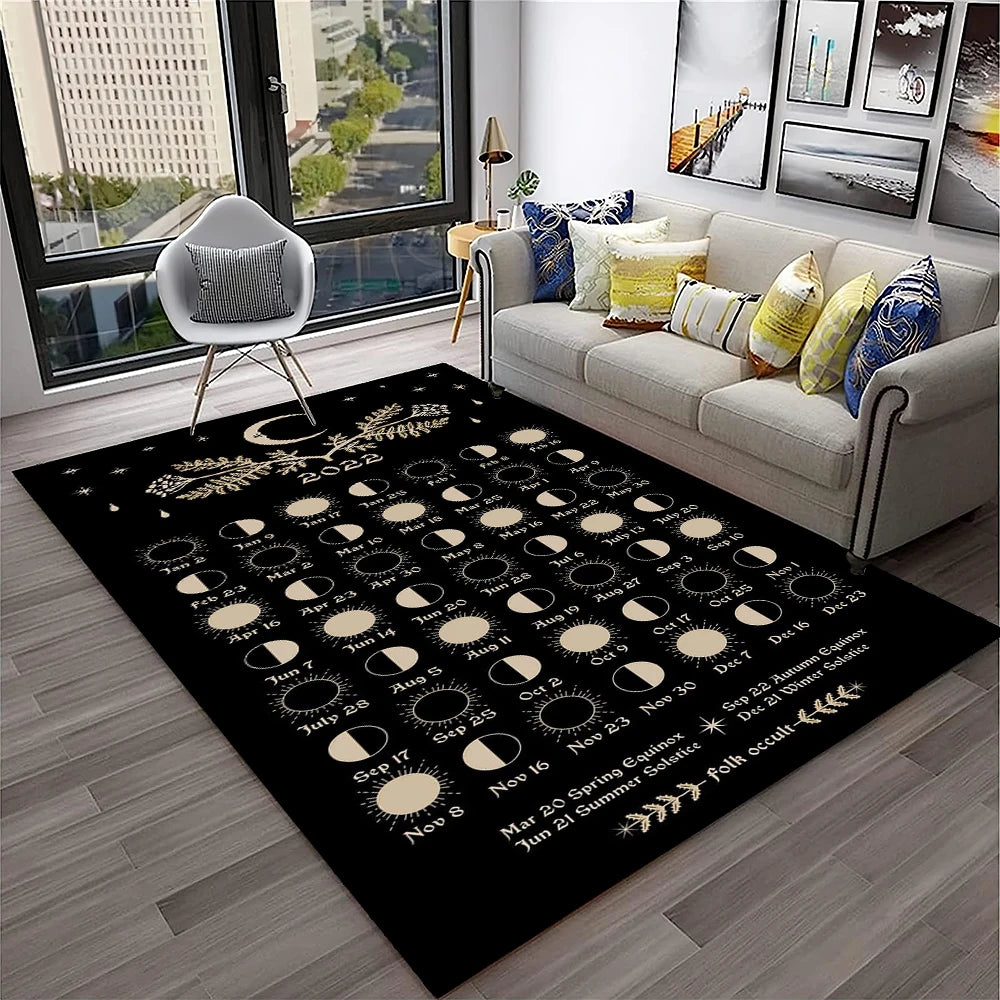 Gothic Teppich mit Ouija- und Tarot-Design für Zuhause – Bild 24