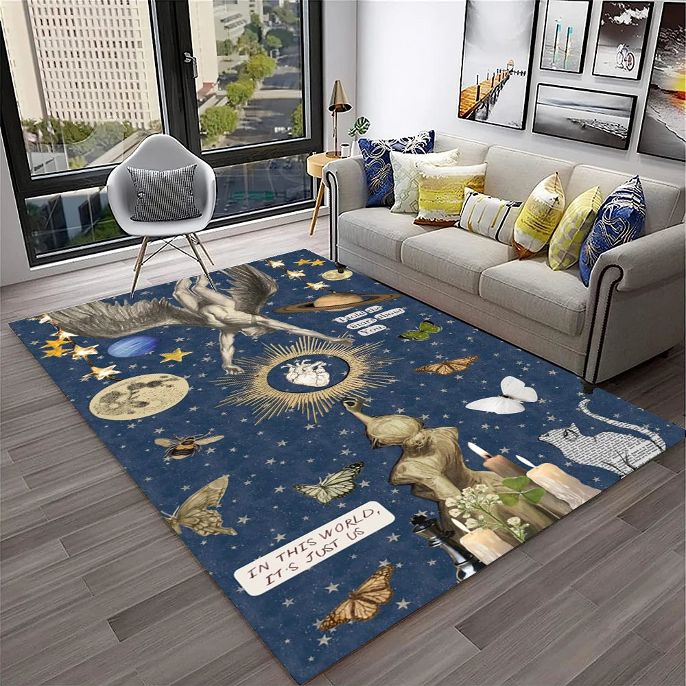Gothic Horror Teppich mit Ouija-Design für Wohnzimmer – Bild 9