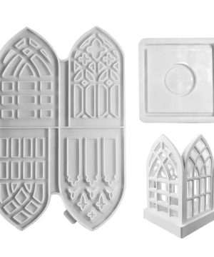 Gothic Weihnachtskerzenhalter Silikonform Haus Design Unisex