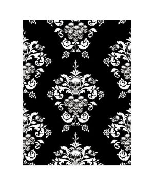 Gothic Sugar Skull Tapete Schwarz/Weiß – Abziehbar & Stilvoll