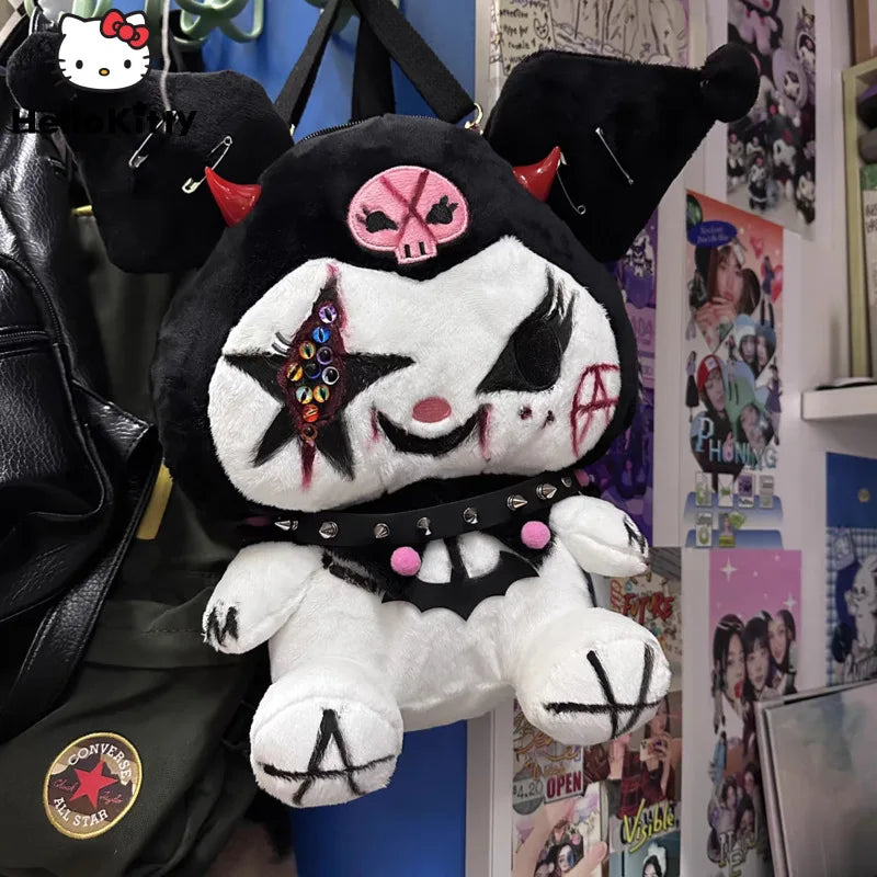 Gothic Kuromi Rucksack für Damen im Y2K Street Style