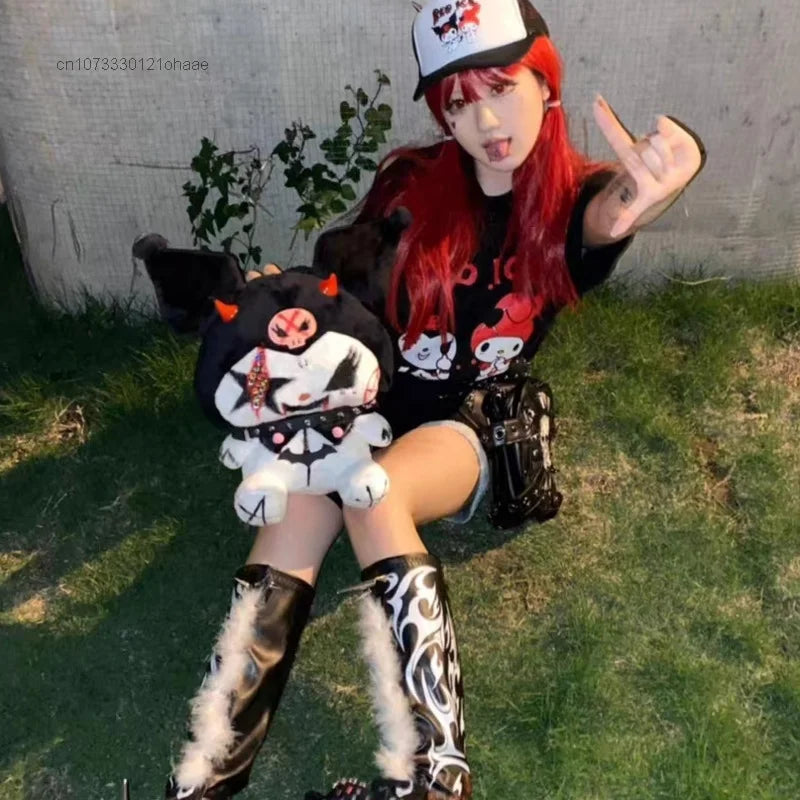 Gothic Kuromi Rucksack für Damen im Y2K Street Style – Bild 4