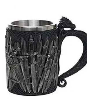 Gothic Totenkopf Bierkrug aus Edelstahl und Harz 600ml