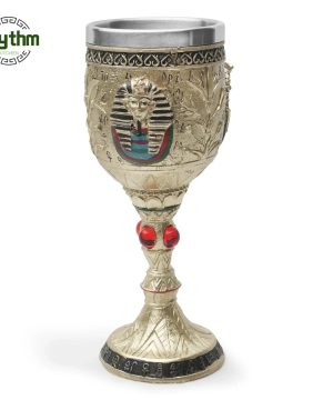 Gothic Totenkopf Bierkrug aus Harz mit Edelstahleinsatz