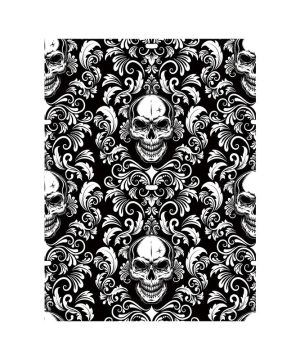 Gothic Blumen-Tapete mit Totenkopf – Abziehbar & Stilvoll
