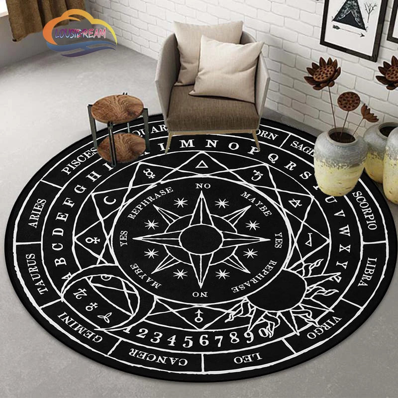 Gothic Teppich mit Pentagramm und Ziegenkopf-Design – Bild 26
