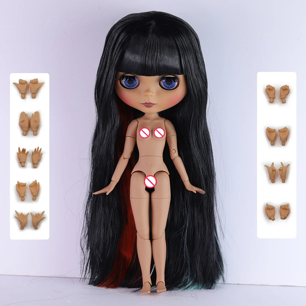 Gothic Blythe Puppe 30cm mit Schlafaugen und Gelenken – Bild 10