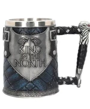 Gothic Totenkopf Bierkrug aus Edelstahl, 600 ml Becher