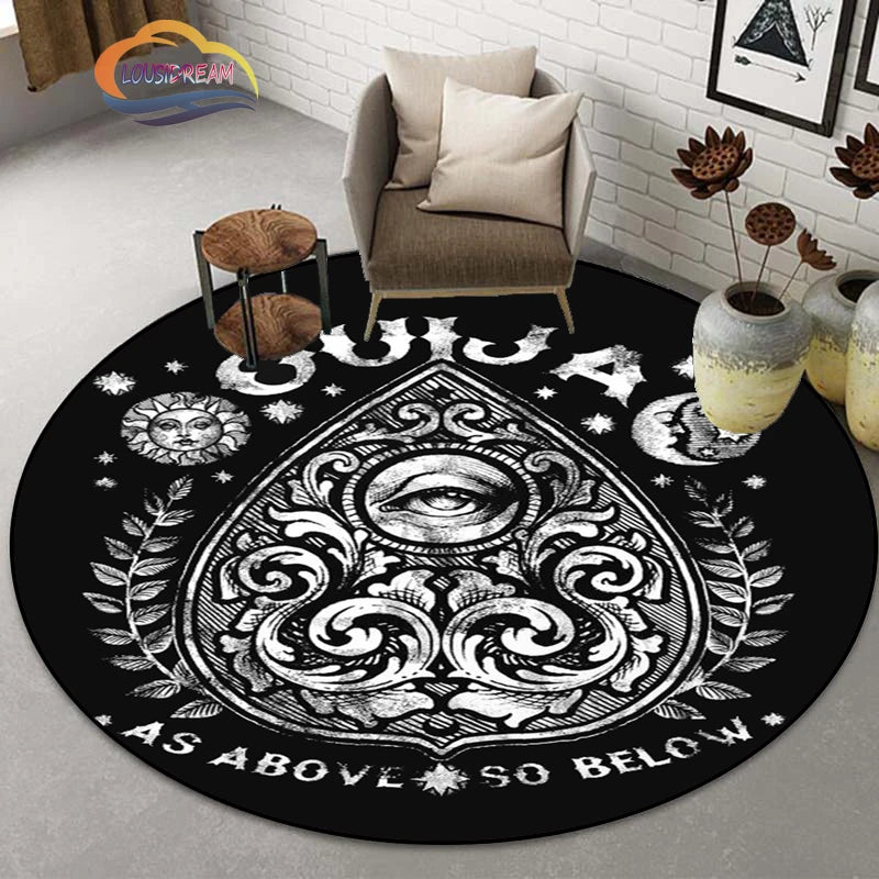 Gothic Teppich mit Pentagramm und Ziegenkopf-Design – Bild 24