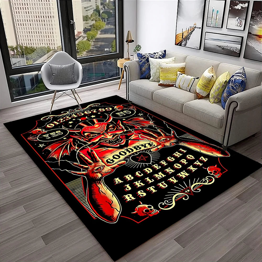 Gothic Horror Teppich mit Ouija-Design für Wohnzimmer – Bild 29