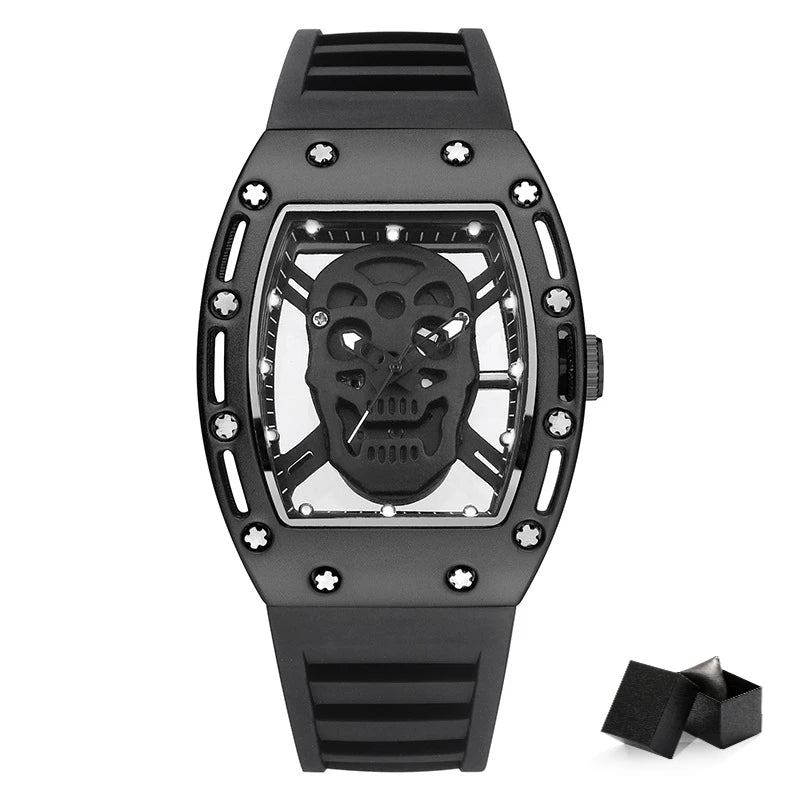 Gothic Herren Uhr mit Totenkopf Design – Wasserdicht Quartz – Bild 6