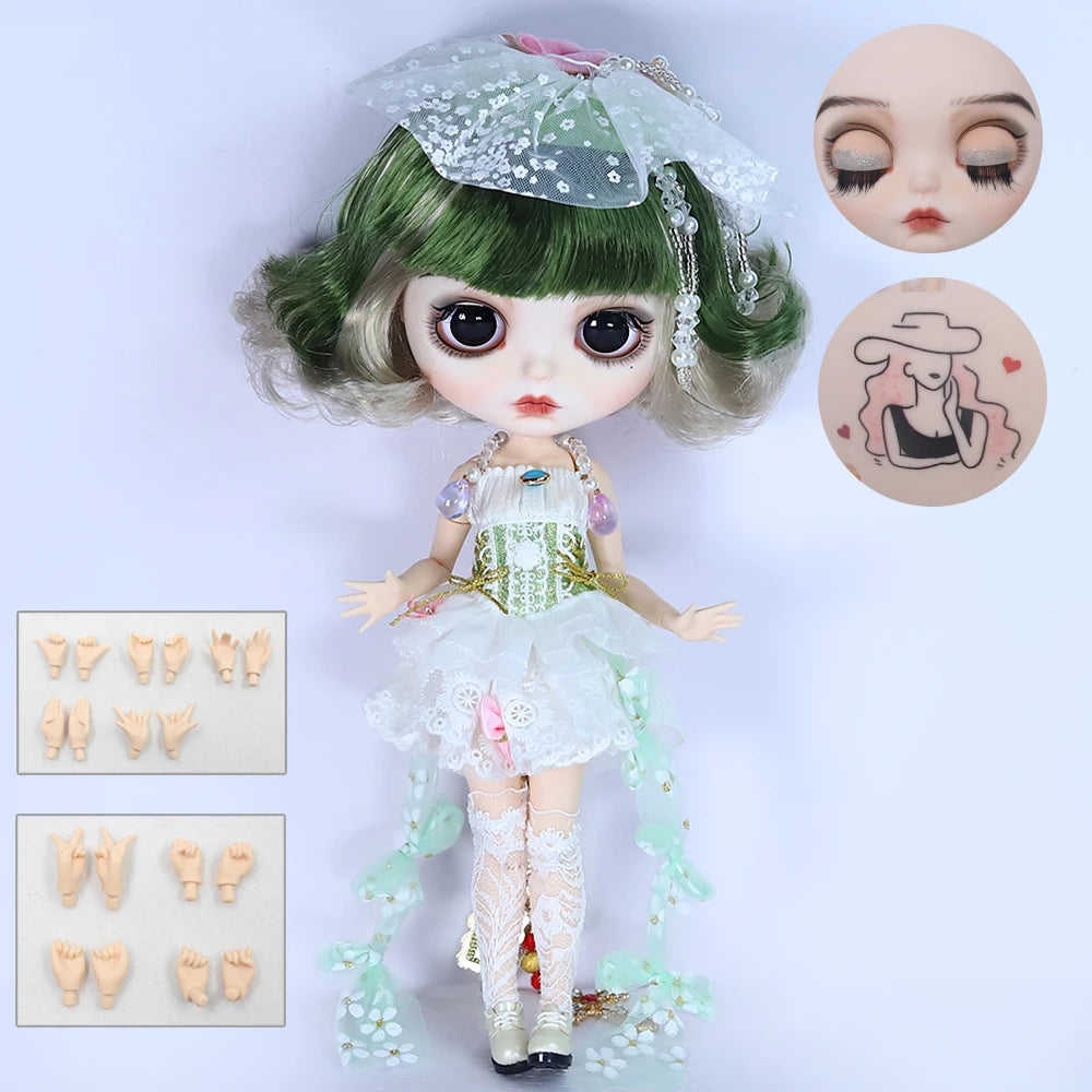 Gothic Blythe Puppe 1/6 mit kurzen Haaren und Zubehör – Bild 12