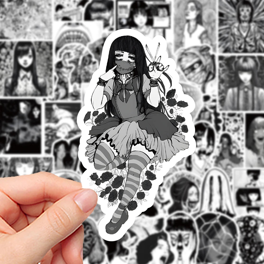 50-teiliges Gothic Horror Anime Sticker Set zur Deko – Bild 5