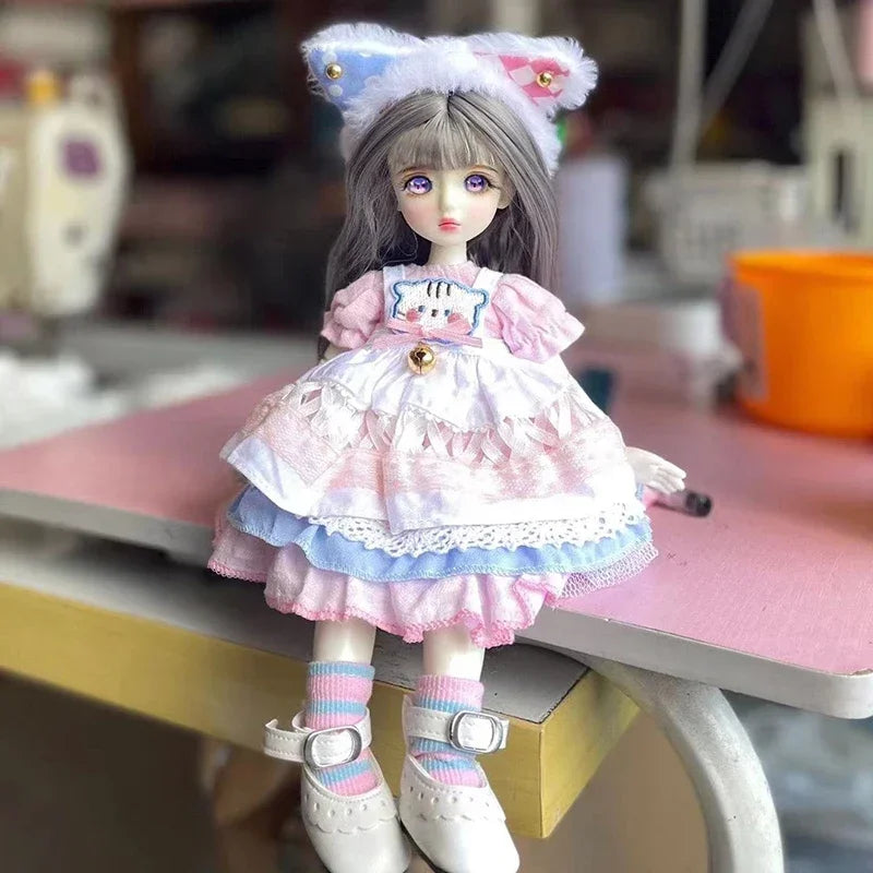 Gothic 1/6 BJD Modepuppe 30cm mit Augen & Outfit Set – Bild 20