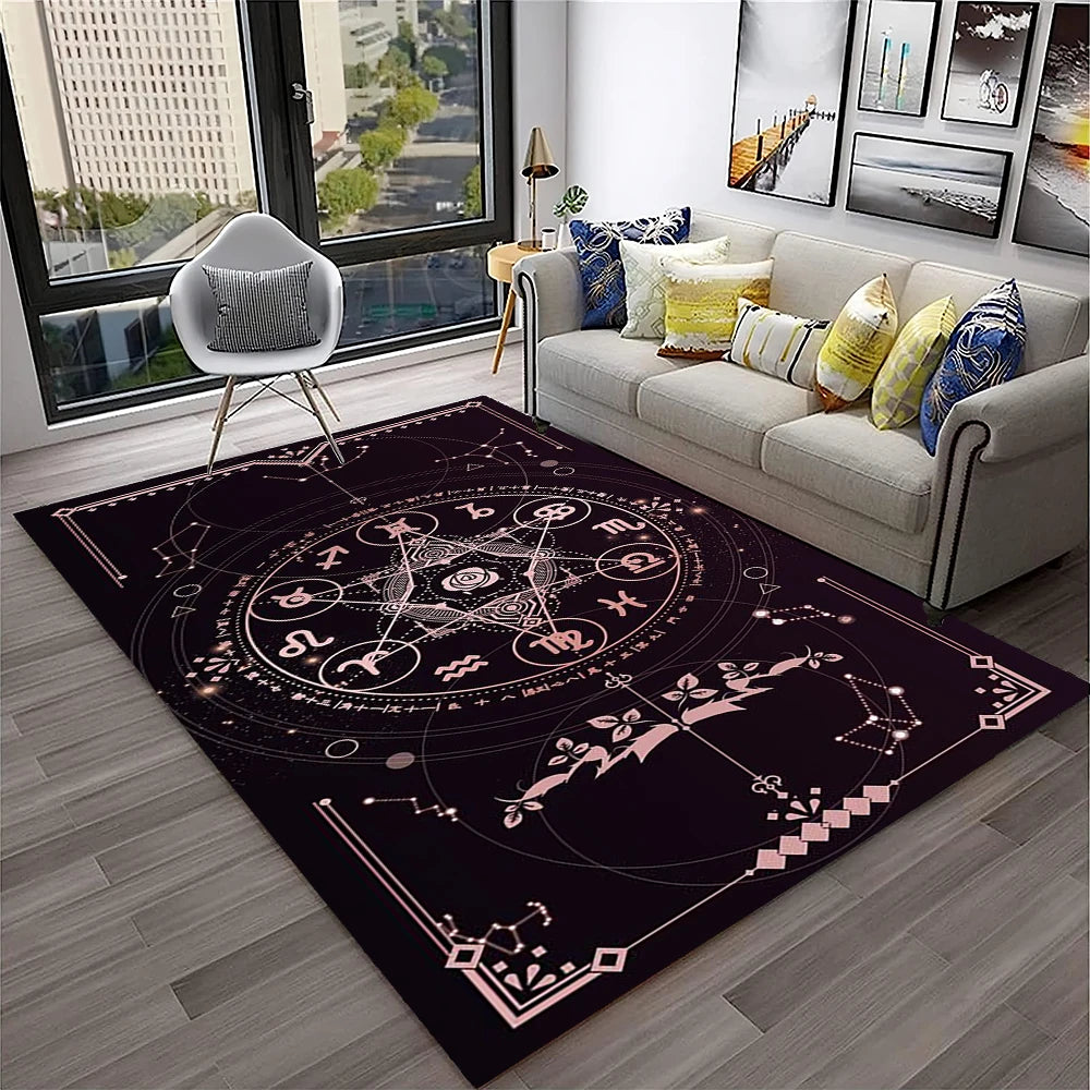 Gothic Teppich mit Ouija- und Tarot-Design für Zuhause – Bild 22