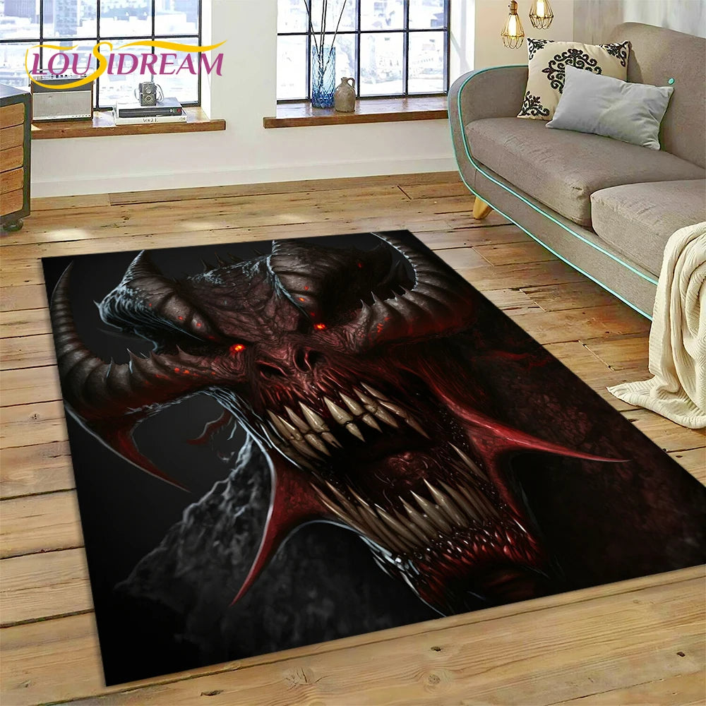 Gothic Horror Teppich mit Dämonen und Geistern für Kinder – Bild 12