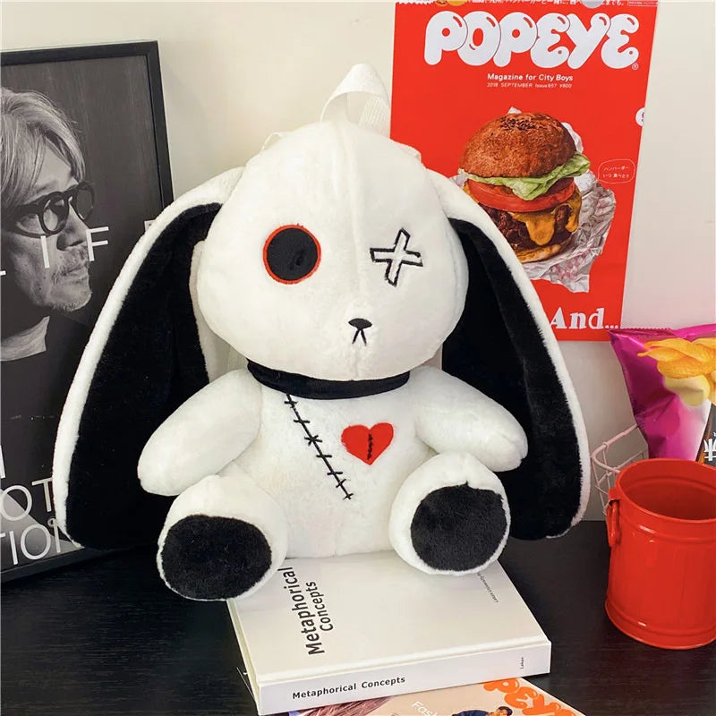 Gothic Kawaii Plüsch-Rucksack mit Hase – Süße Tasche – Bild 3