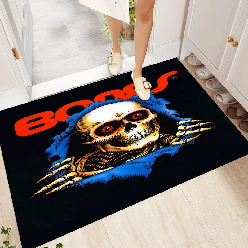 Gothic Skull Kunstteppich rutschfest für Wohnzimmer – Bild 12