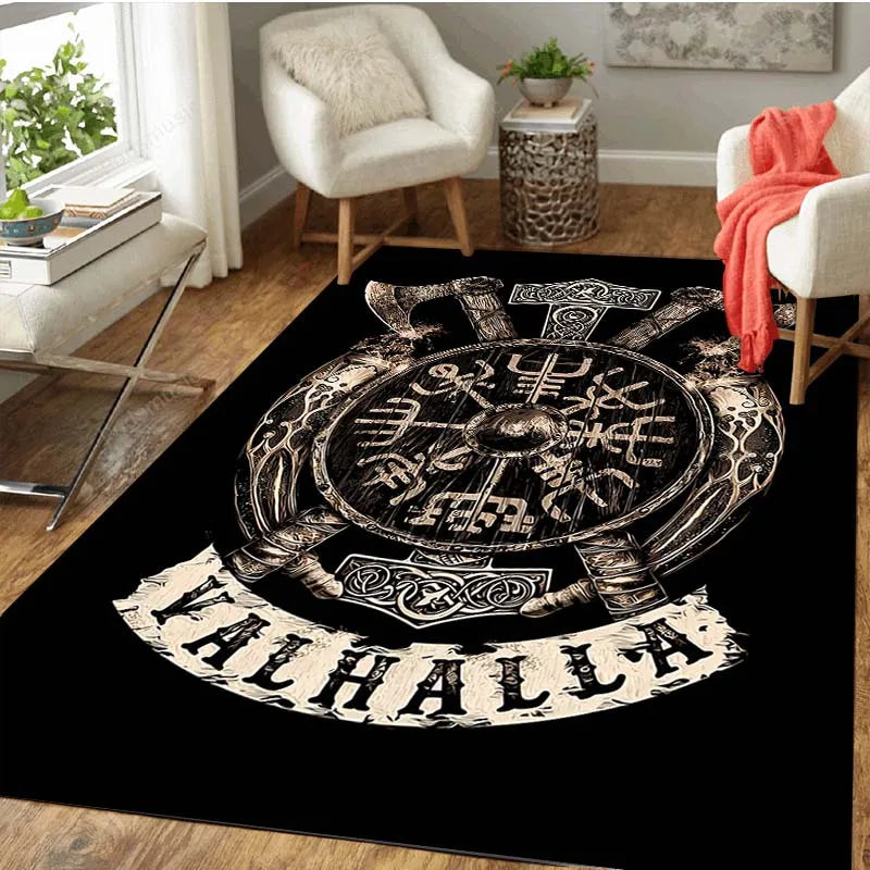 Gothic Teppich für Wohnzimmer – Hexerei Deko Antirutsch
