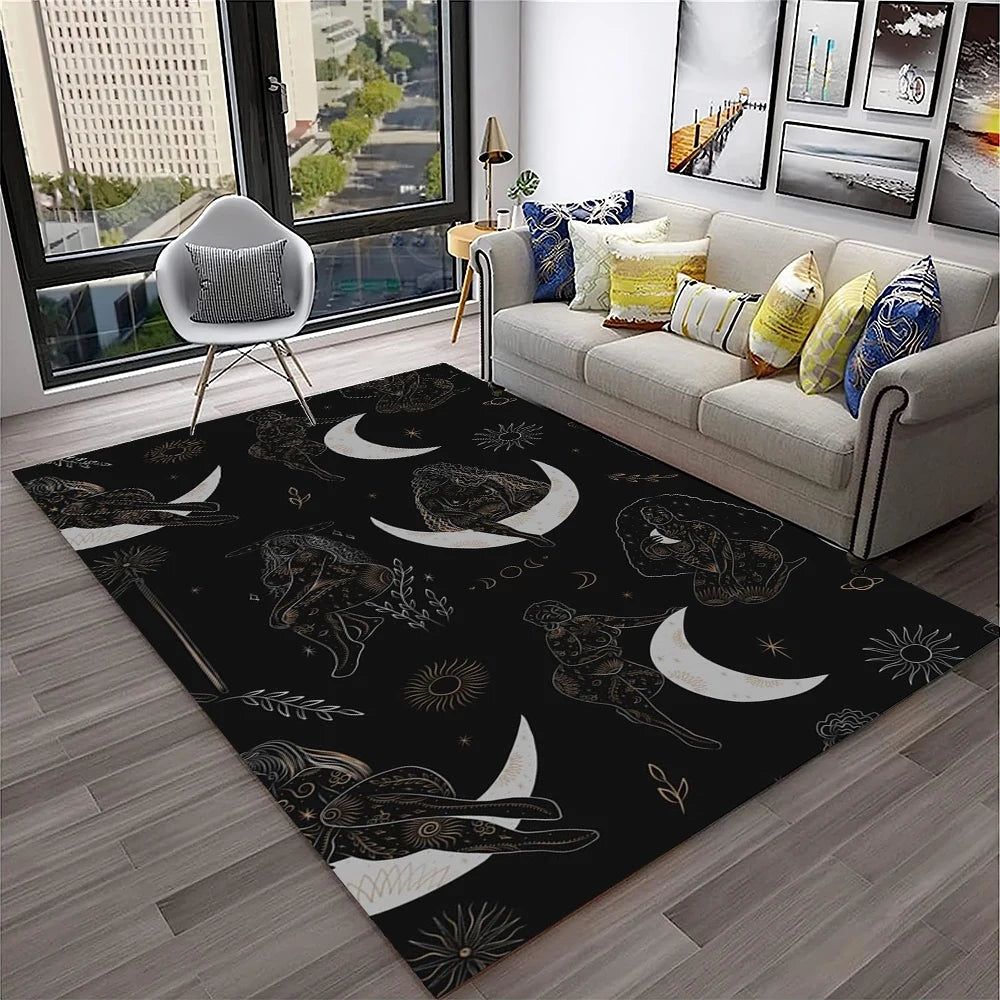 Gothic Teppich mit Ouija- und Tarot-Design für Zuhause – Bild 23