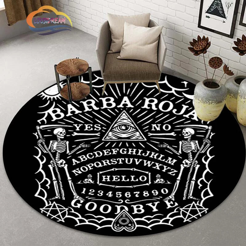 Gothic Teppich mit Pentagramm und Ziegenkopf-Design – Bild 16