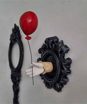 Gothic Halloween Wanddeko Hexe Clown Geist Aus Harz