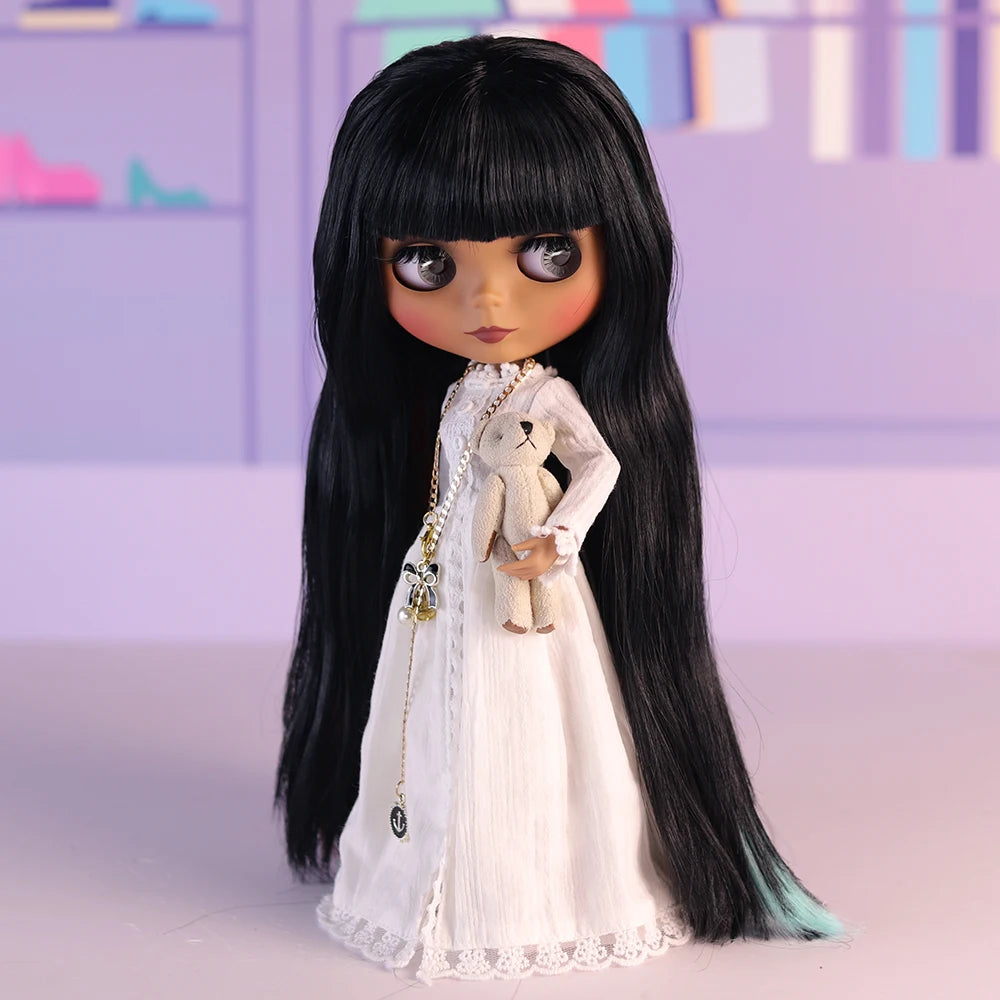 Gothic Blythe Puppe 30cm mit Schlafaugen und Gelenken – Bild 6