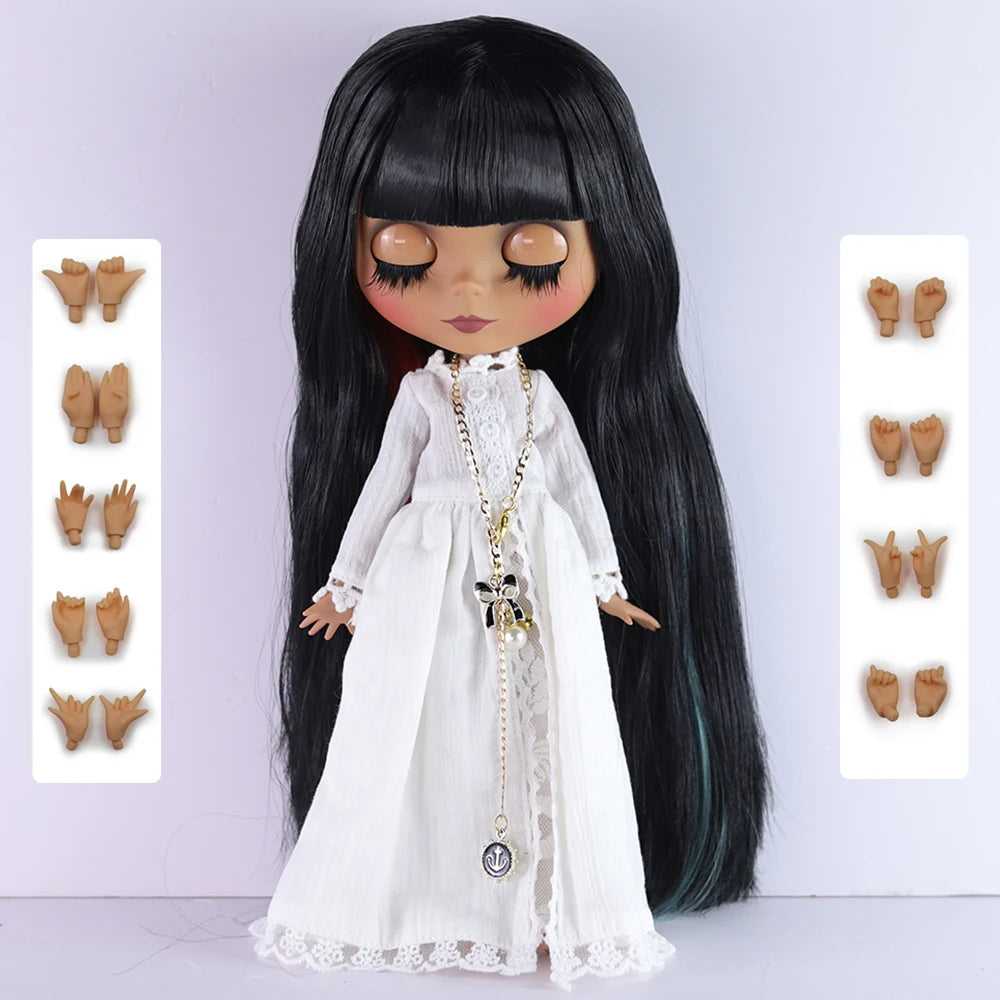Gothic Blythe Puppe 30cm mit Schlafaugen und Gelenken – Bild 11