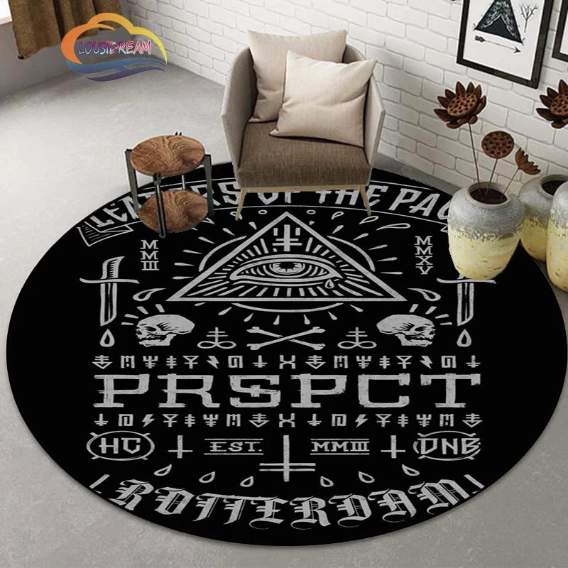 Gothic Teppich mit Pentagramm und Ziegenkopf-Design – Bild 22