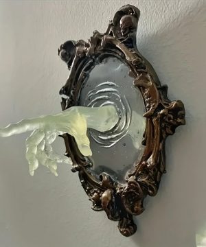 Gotische Halloween Wanddeko Mit Leuchtender Teufelshand
