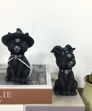 Gothic Tierfigur Harz Katze Drache Ziege Schlange Deko