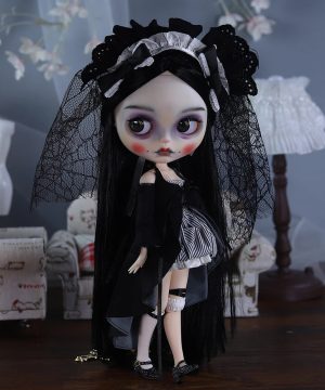 Gothic Zombie Outfit für Blyth 1/6 Puppe mit Hut Set