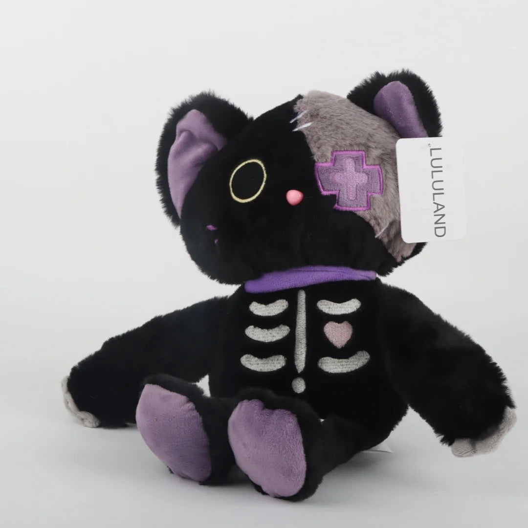 Gothic Plüschkatze Skelett Spielzeug – Kawaii Kuscheltier – Bild 6
