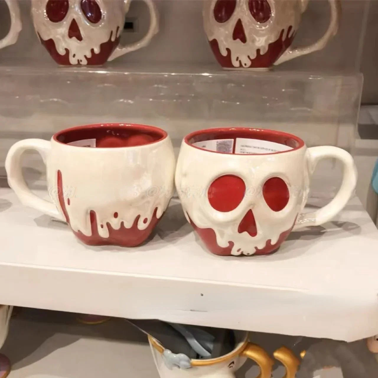 Gothic Totenschädel Becher Keramik Tasse für Halloween – Bild 3