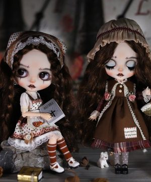 Gothic Blythe Puppe 1/6 mit langen Wimpern & SD Augen