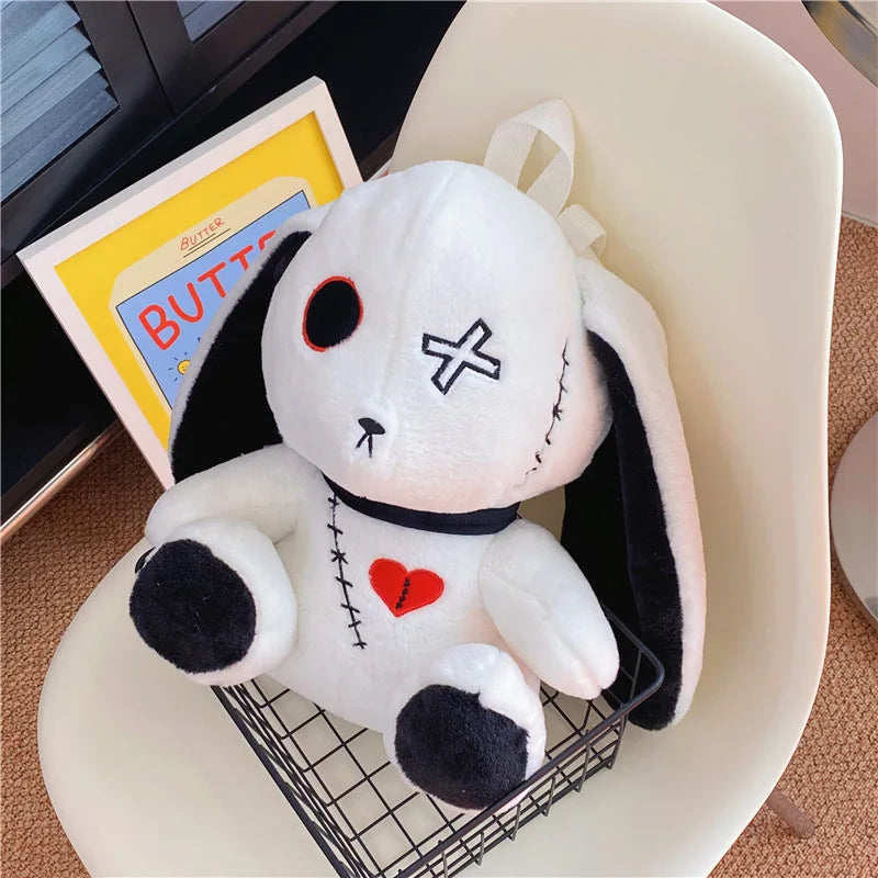 Gothic Kawaii Plüsch-Rucksack mit Hase – Süße Tasche – Bild 5