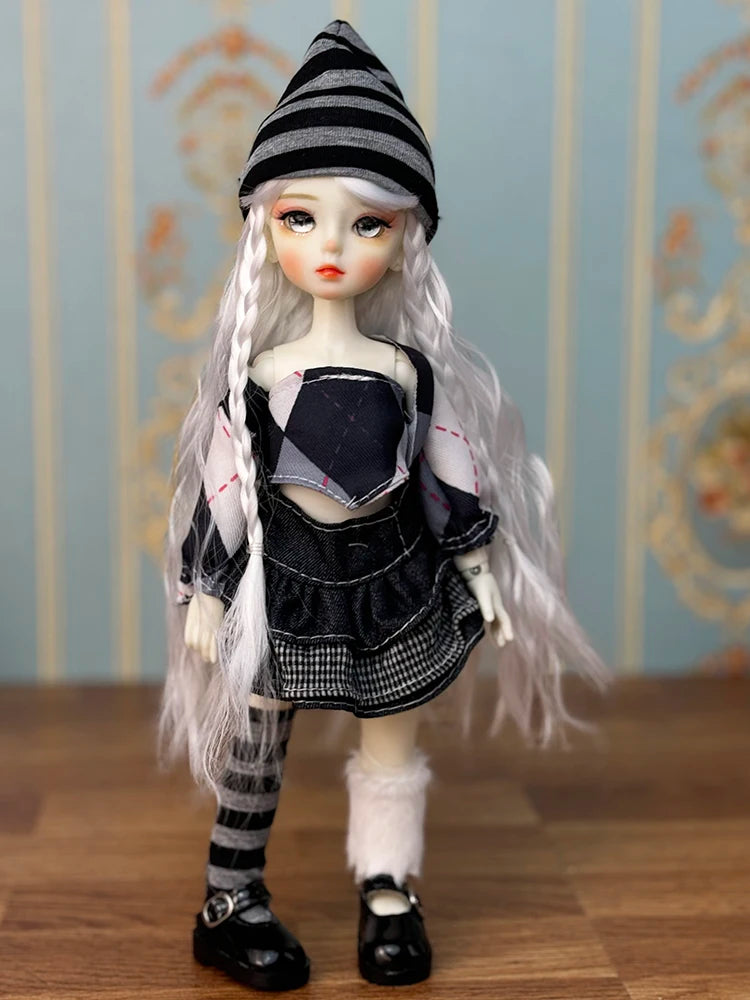 Gothic 1/6 BJD Modepuppe 30cm mit Augen & Outfit Set – Bild 11