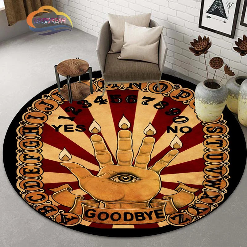 Gothic Teppich mit Pentagramm und Ziegenkopf-Design – Bild 9