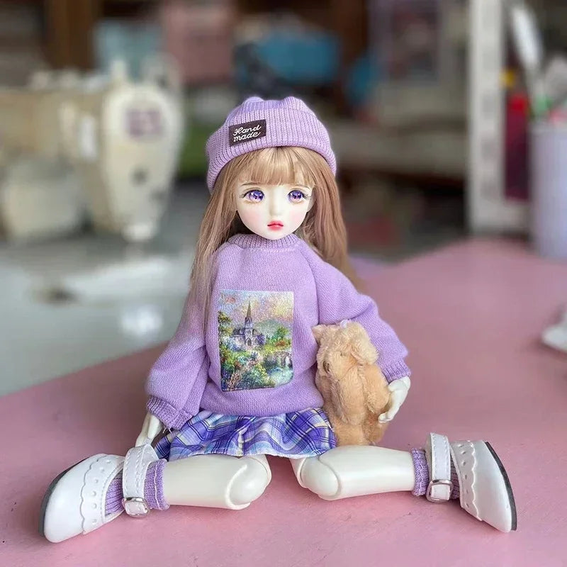 Gothic 1/6 BJD Modepuppe 30cm mit Augen & Outfit Set – Bild 8