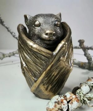 Gothic Fledermaus Schmuckbox Aus Harz Deko Organizer Golg Plastic Unisex