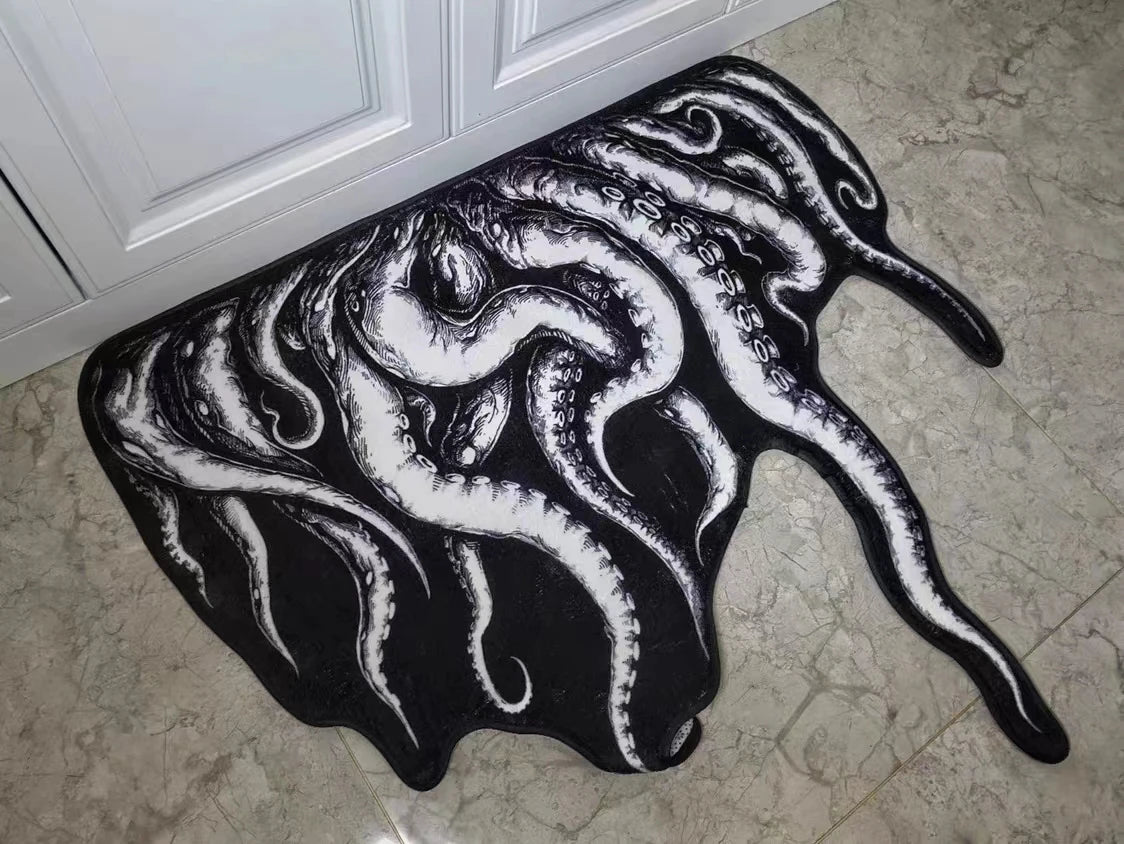 Gothic Teppich mit Oktopus-Tentakeln für Zuhause